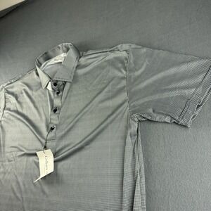 Collars and Co Shirt Men's 2XL Black Polo Houndstooth Dress Firm Office Work NEW